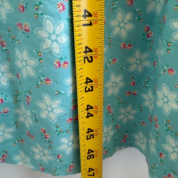 April Cornell county pocket Mint Floral Midi maxi Dress size L - Picture 5 of 10